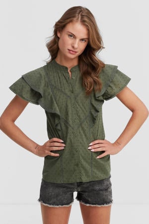 boiler Malaise platform Groene blouses voor dames online kopen? | Morgen in huis | Wehkamp