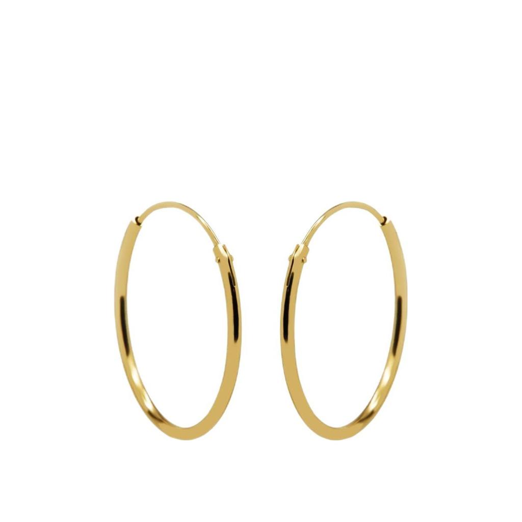 KARMA Jewelry gold plated oorbellen Plain Ø 3 cm
