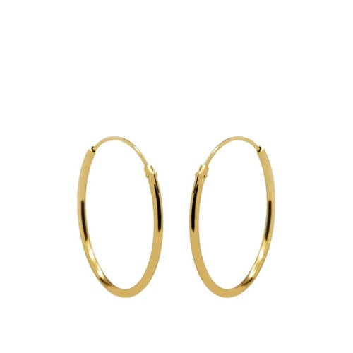 KARMA Jewelry gold plated oorbellen Plain Ø 3 cm afbeelding