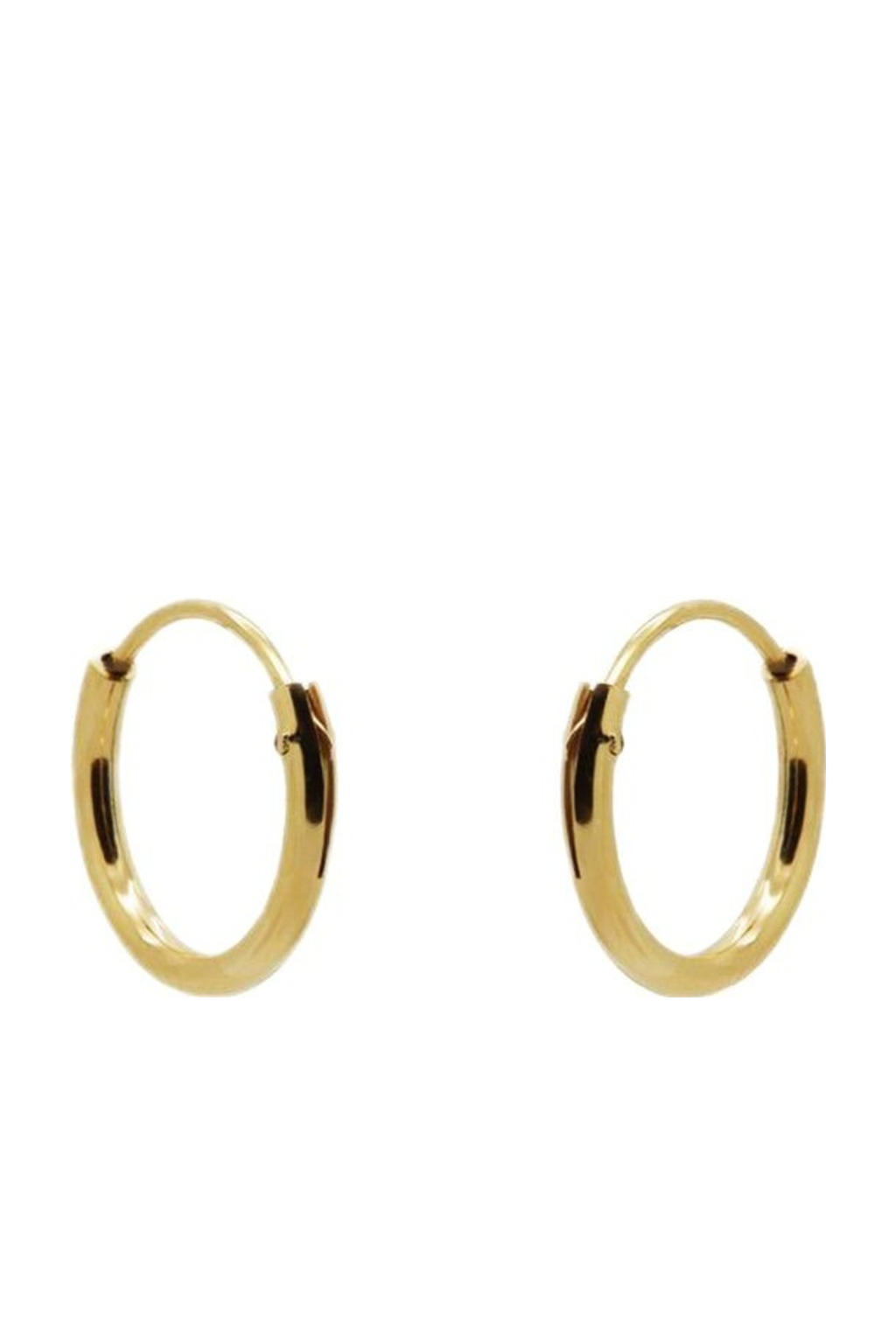 KARMA Jewelry gold plated oorbellen Plain Ø 1 cm