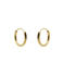 KARMA Jewelry gold plated oorbellen Plain Ø 1 cm