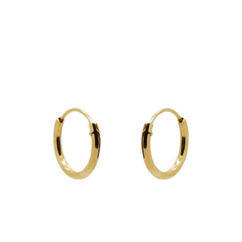 KARMA Jewelry gold plated oorbellen Plain Ø 1 cm afbeelding