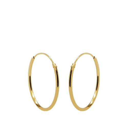 KARMA Jewelry gold plated oorbellen Plain 2 cm afbeelding
