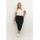 Kaffe Curve slim fit broek Kcnana zwart