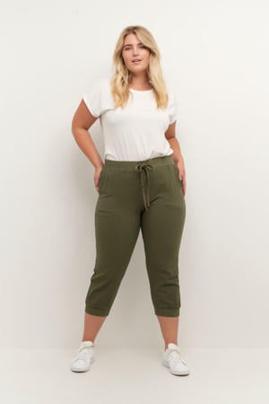 slim fit broek Kcnana olijfgroen
