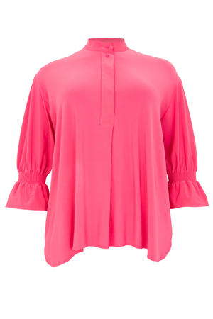 blouse DOLCE van travelstof roze