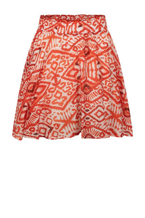 rok Yanta Aztec met all over print rood