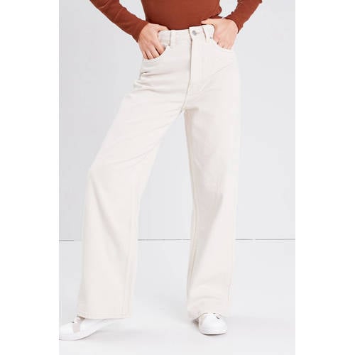 Cache Cache high waist wide leg jeans ecru afbeelding
