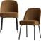 WOOOD WOOOD Vogue Eetkamerstoelen - Fluweel - Honinggeel - Set van 2