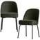 WOOOD Vogue Eetkamerstoelen - Fluweel - Khaki - Set van 2
