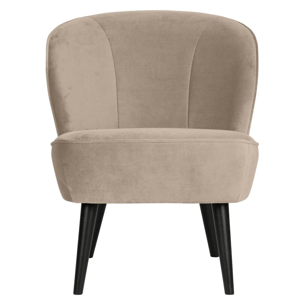 WOOOD WOOOD Sara Fauteuil - Velvet - Donkerbruin - 71x59x70