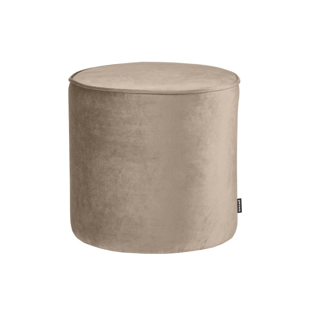 WOOOD WOOOD Sara Poef Hoog 46xØ46 cm - Velvet - Donkerbruin