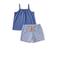 Little Label shortama met hartjes van katoen blauw/wit
