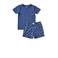 Little Label shortama met all over print van katoen donkerblauw