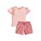 Little Label shortama met zebraprint van katoen roze/rood