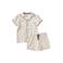 Little Label shortama met stippen van katoen ecru/zwart
