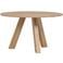 WOOOD Rhonda Eettafel Ø129 CM - Eiken - Middenbruin - 75x129x129
