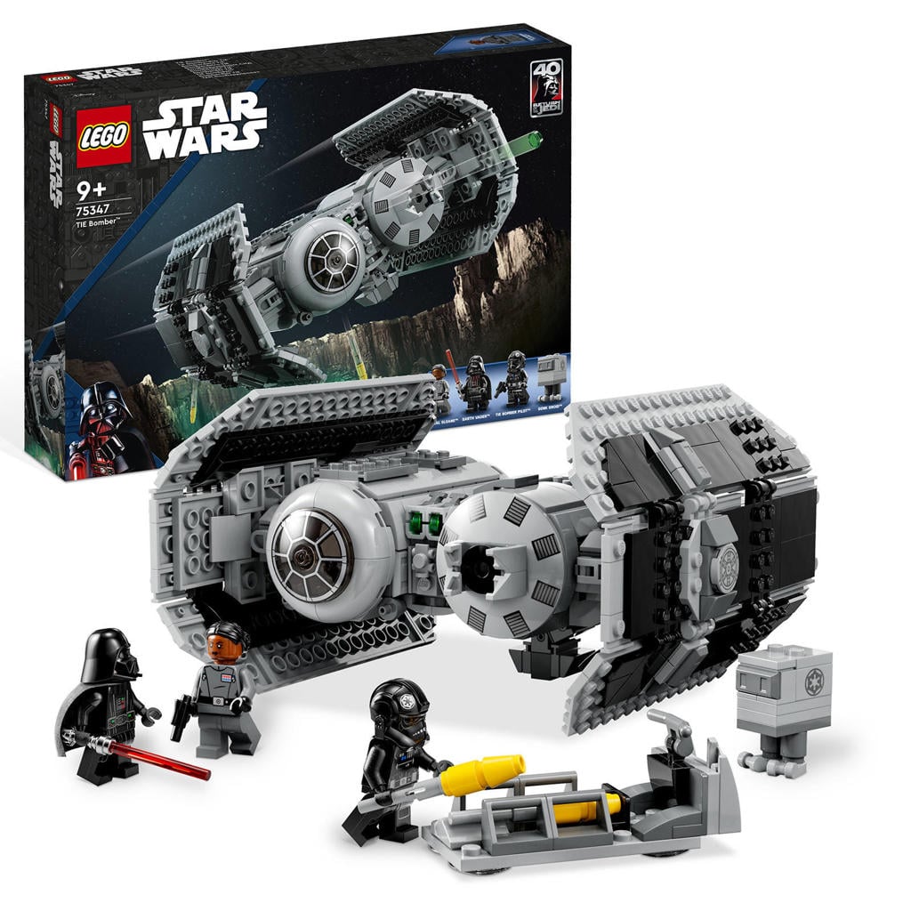 LEGO Star Wars TIE Bomber, Starfighter Bouwpakket met Darth Vader en Gonk Droid 75347