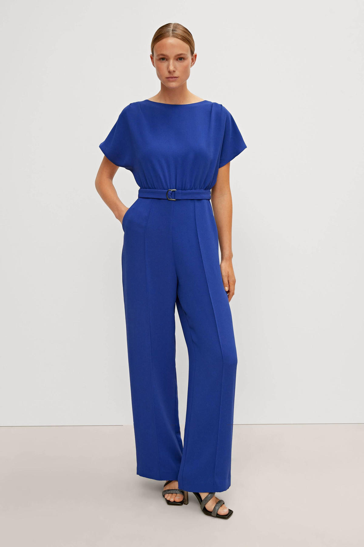 comma jumpsuit blauw kopen? in huis wehkamp