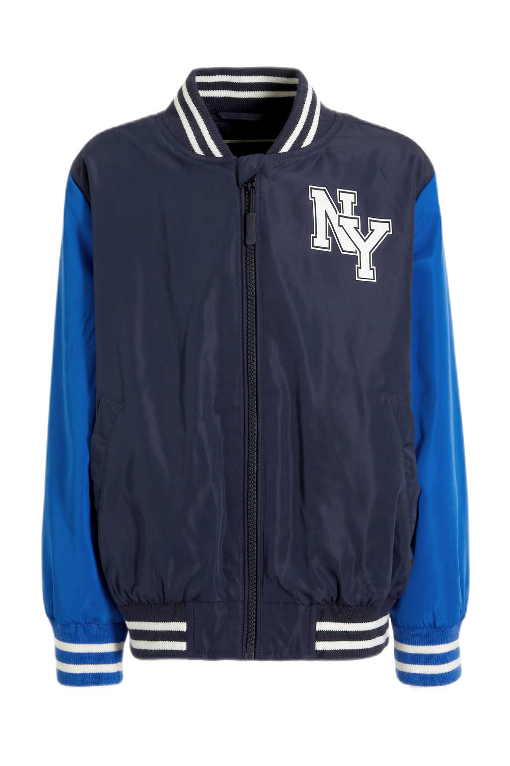 baseball jacket Marten donkerblauw/blauw