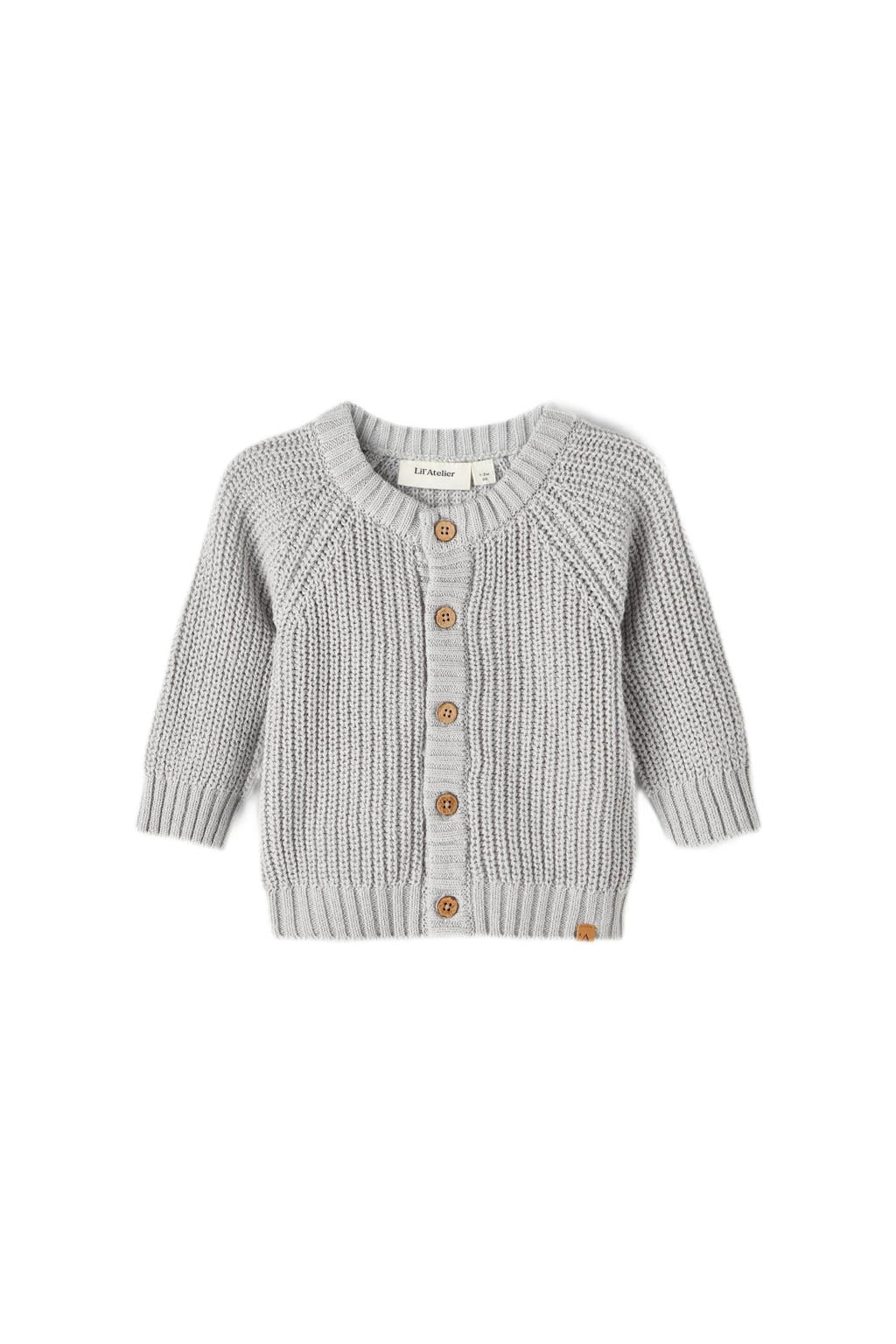 LIL ATELIER BABY Baby Gebreid Vest NBNEMLEN Van Katoen Grijs Wehkamp lil-atelier-baby-baby-gebreid-vest-nbnemlen-van-katoen-grijs-wehkamp