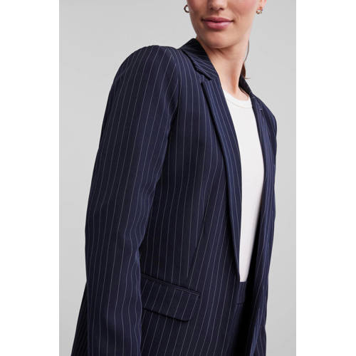 PIECES blazer PCBOSSY met krijtstreep blauw afbeelding