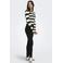 JDY gestreepte top JDYPLUM zwart/wit