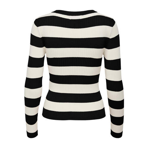 JDY gestreepte top JDYPLUM zwart/wit afbeelding