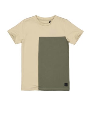 T-shirt beige/groen