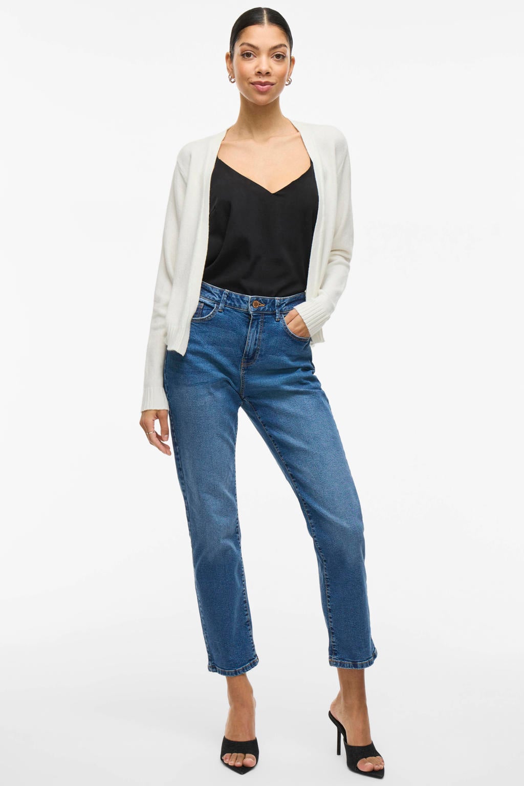 VILA gebreid vest VIRIL wit