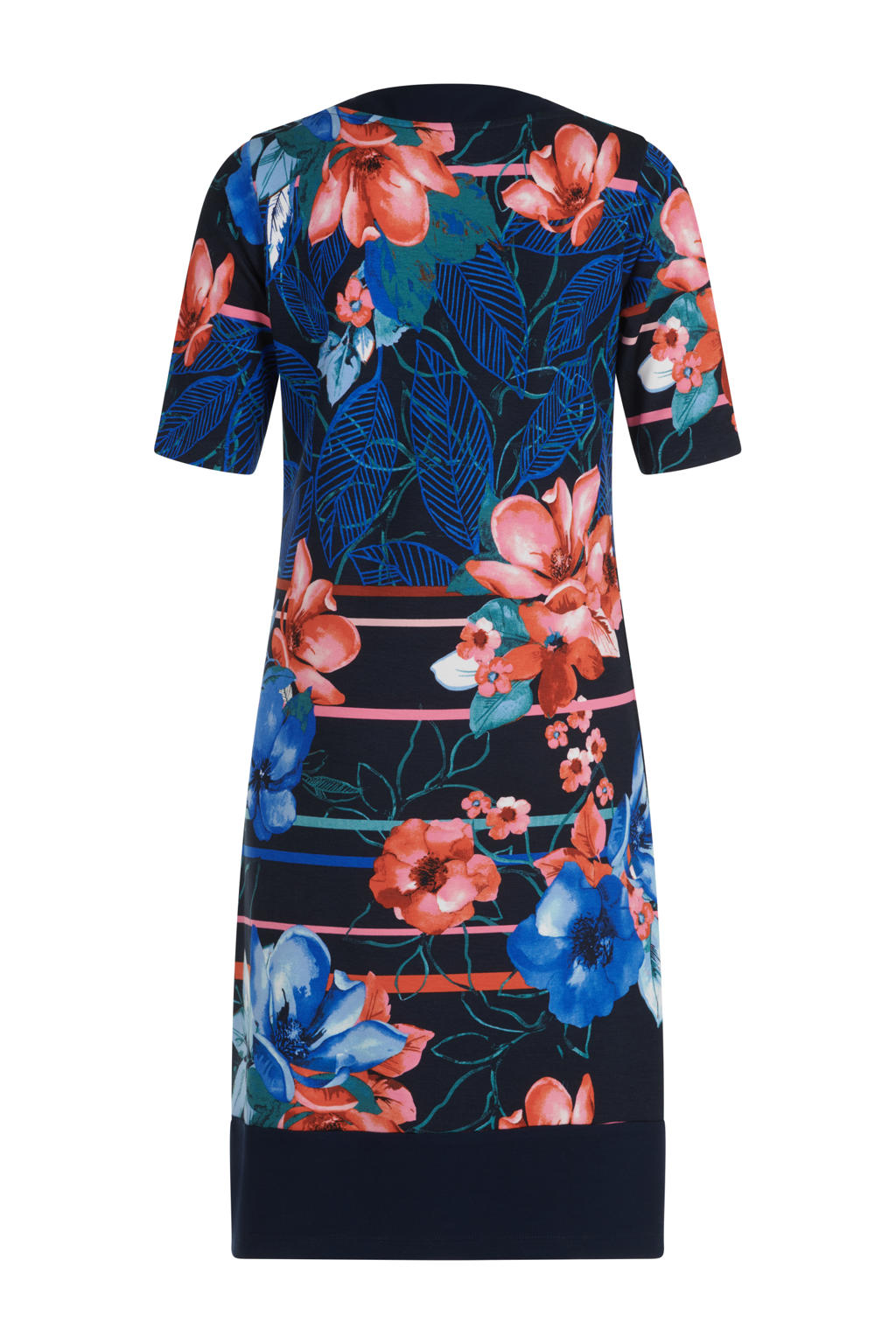Betty Barclay jurk met all over print donkerblauw/rood | wehkamp