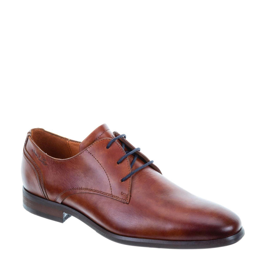 Van Lier Amalfi leren veterschoenen blauw
