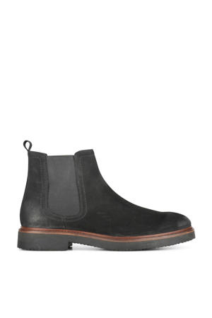 Hudson nubuck chelsea boots zwart
