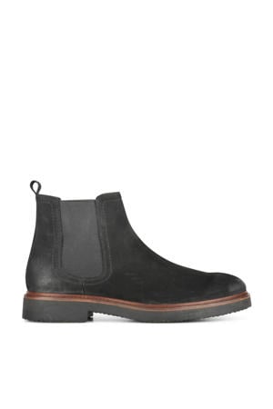 Hudson nubuck chelsea boots zwart