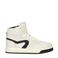 Hip leren sneakers wit/zwart
