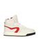 Hip leren sneakers wit/rood