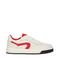 Hip leren sneakers wit/rood