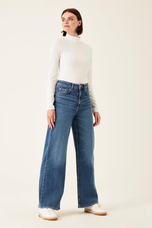 high waist wide leg jeans Raina blauw