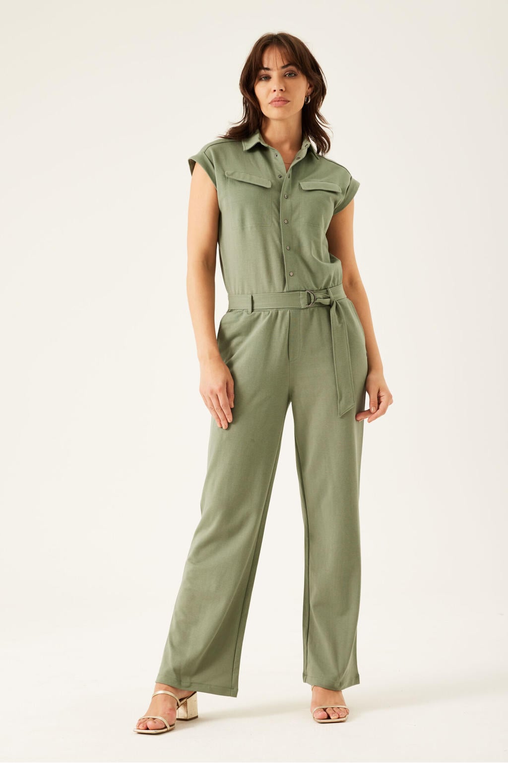 Garcia jumpsuit olijfgroen