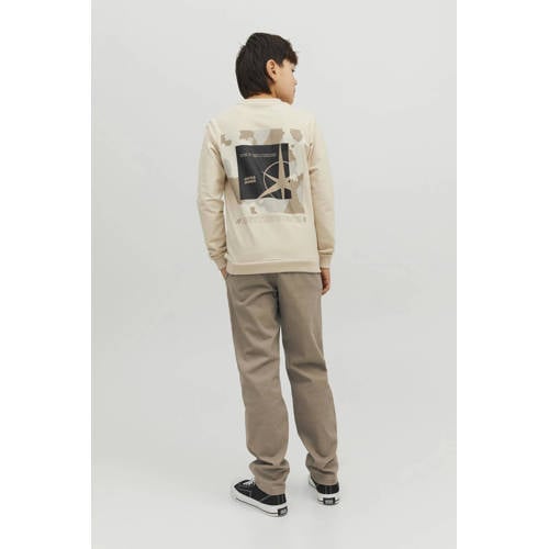 JACK & JONES JUNIOR regular fit broek JPSTMARCO JJDAVE beige afbeelding