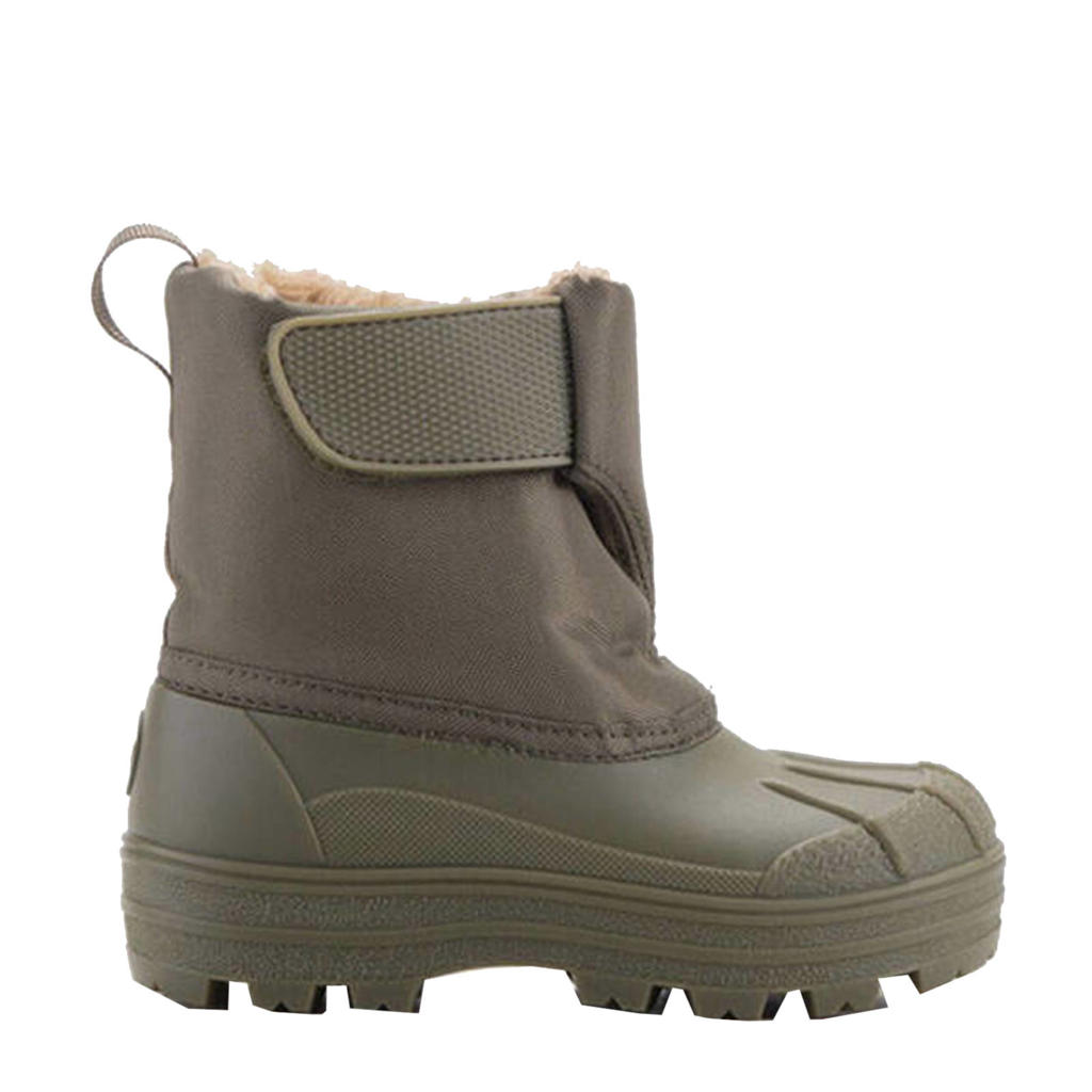 Groene jongens en meisjes Igor snowboots van rubber met klittenband