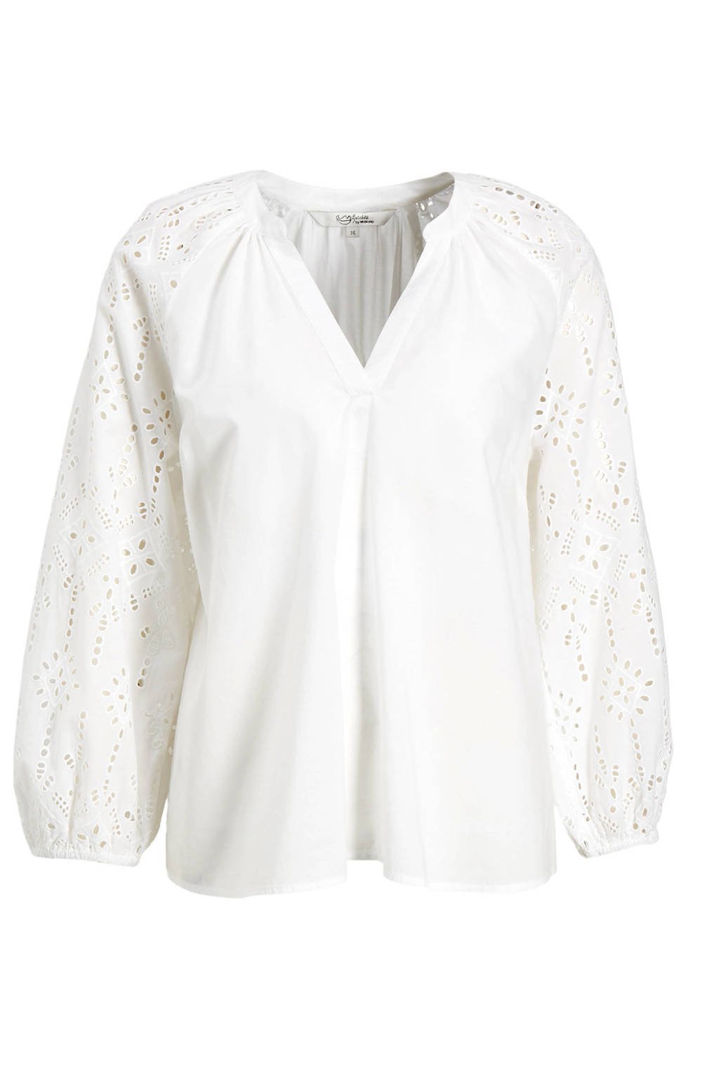 Verslinden Pracht heroïsch Miljuschka by Wehkamp blouse met broderie wit | wehkamp