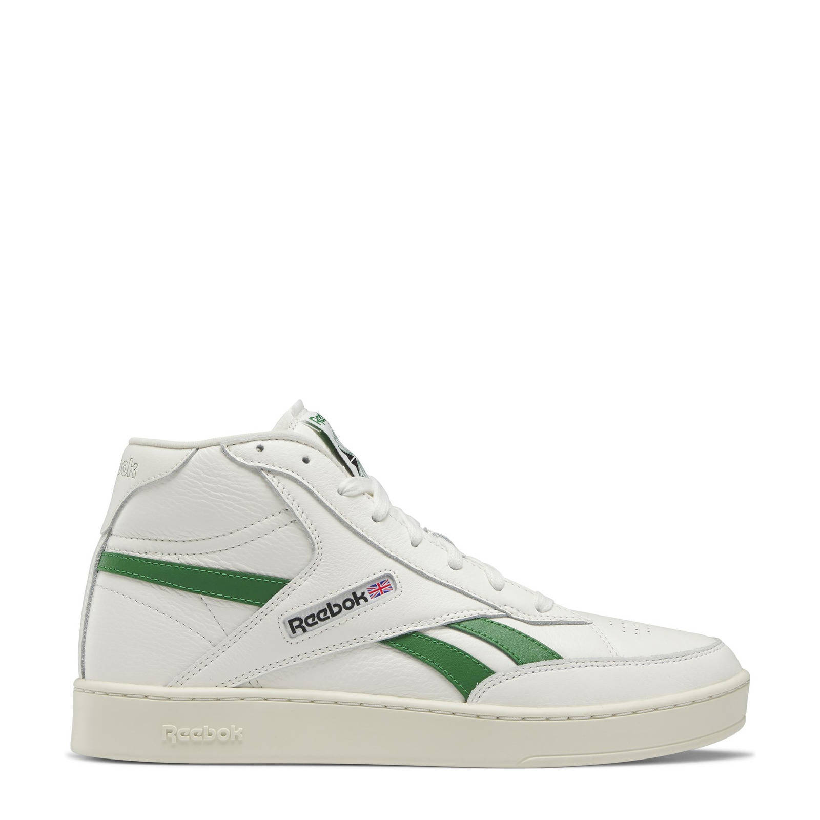 Reebok Classics Club C Form Hi leren sneakers ecru/groen | wehkamp