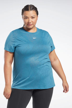 Plus Size sport T-shirt blauw