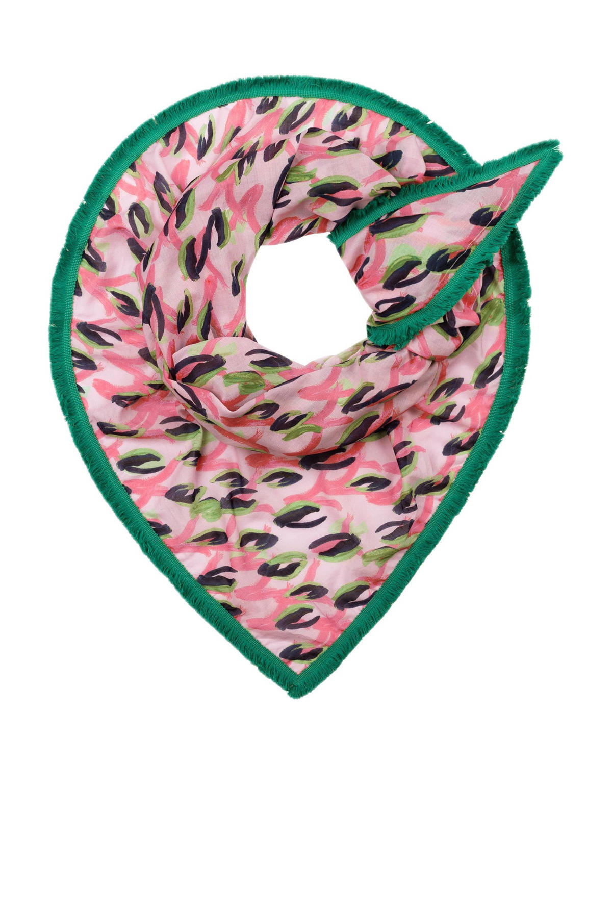 Communicatie netwerk Vrouw zich zorgen maken POM Amsterdam sjaal Animal met panterprint roze | wehkamp