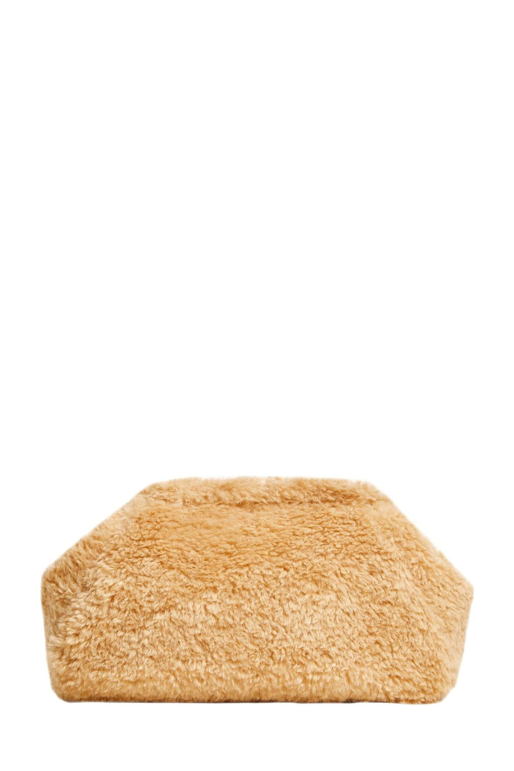 Mango teddy clutch beige