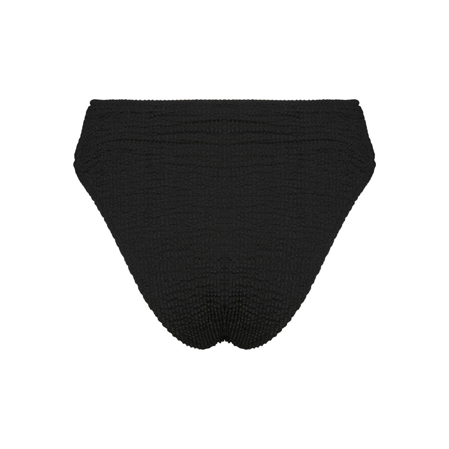 PIECES high waist bikinibroekje PCBOVA met textuur zwart