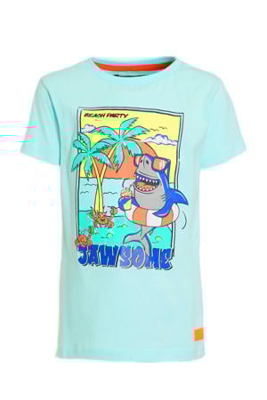 T-shirt Malik met printopdruk blauw