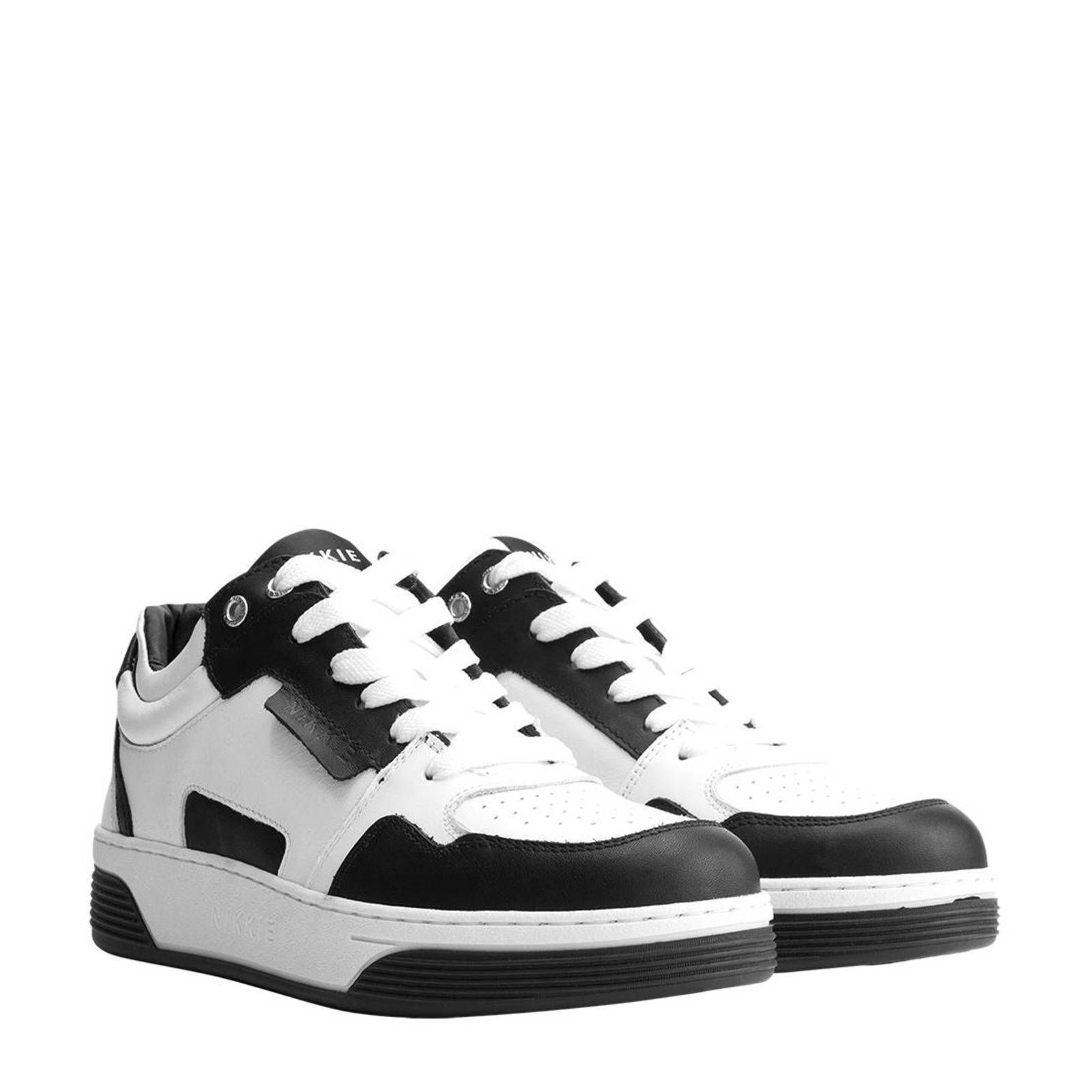 NIKKIE LOW BENTHE leren sneakers wit wehkamp