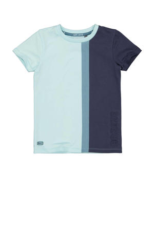 T-shirt QTEIN lichtblauw/donkerblauw